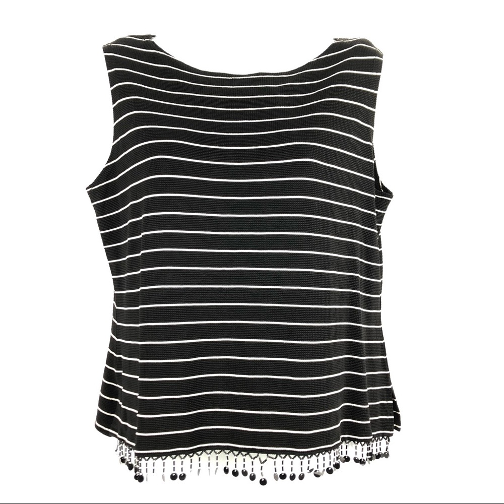 SOLD: RONNI NICOLE Sleeveless Blouse w/Fringe Edge